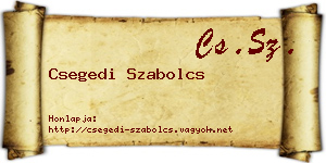 Csegedi Szabolcs névjegykártya